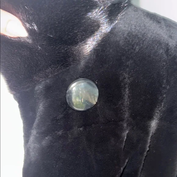 Luxurious Black Rex Rabbit Italian Coat
